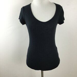 Abercrombie & Fitch Black Ribbed Top xxs